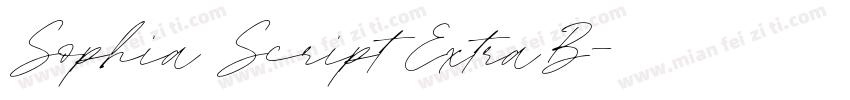 Sophia Script ExtraB字体转换